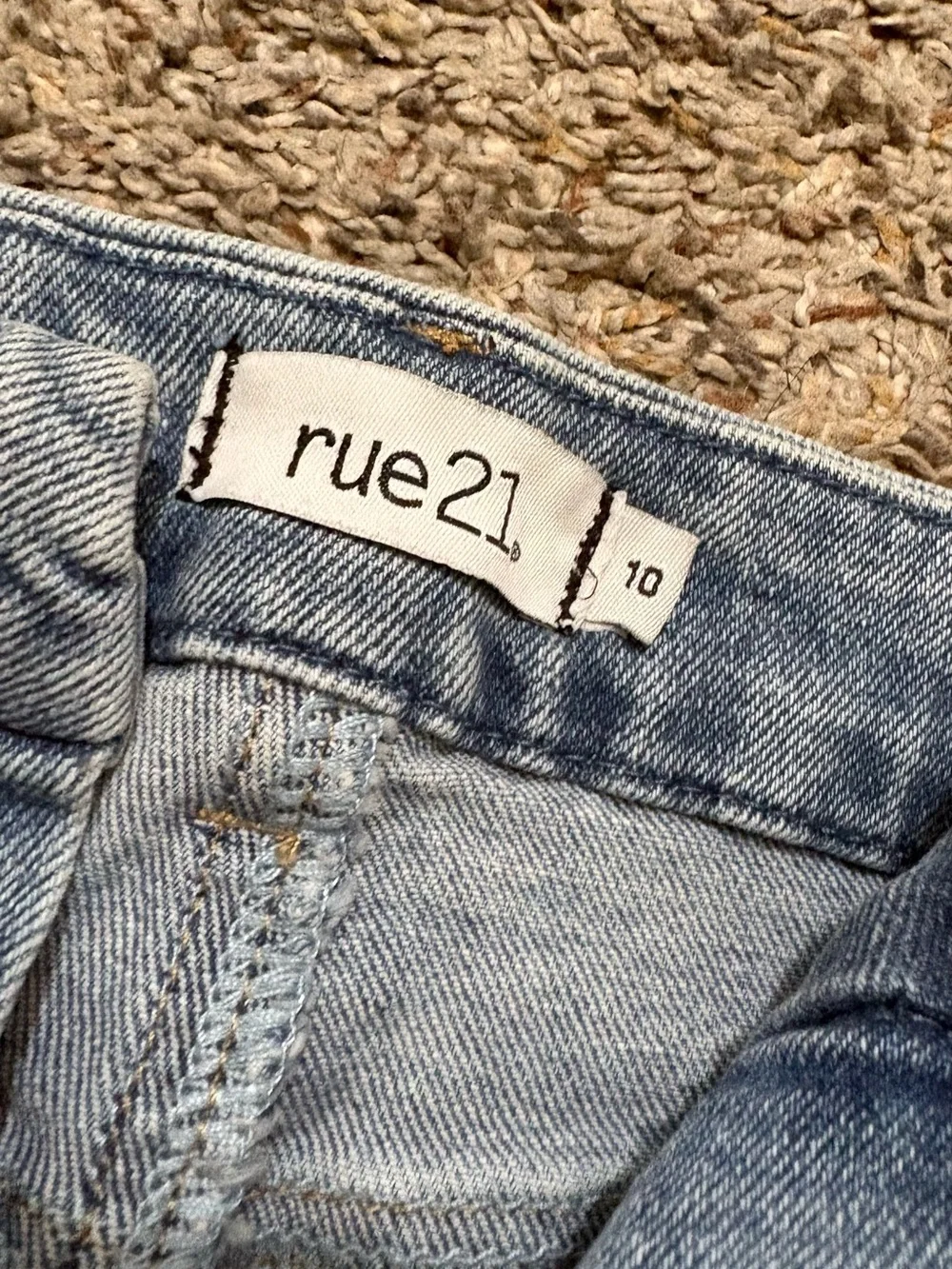 Rue21 Light Wash Ripped Denim Shorts